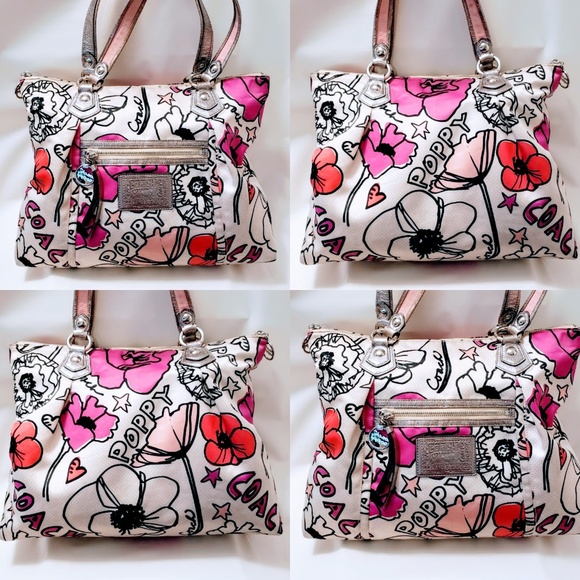 Coach Handbags - Coach Poppy Petal Print Glam Tote Large 💋